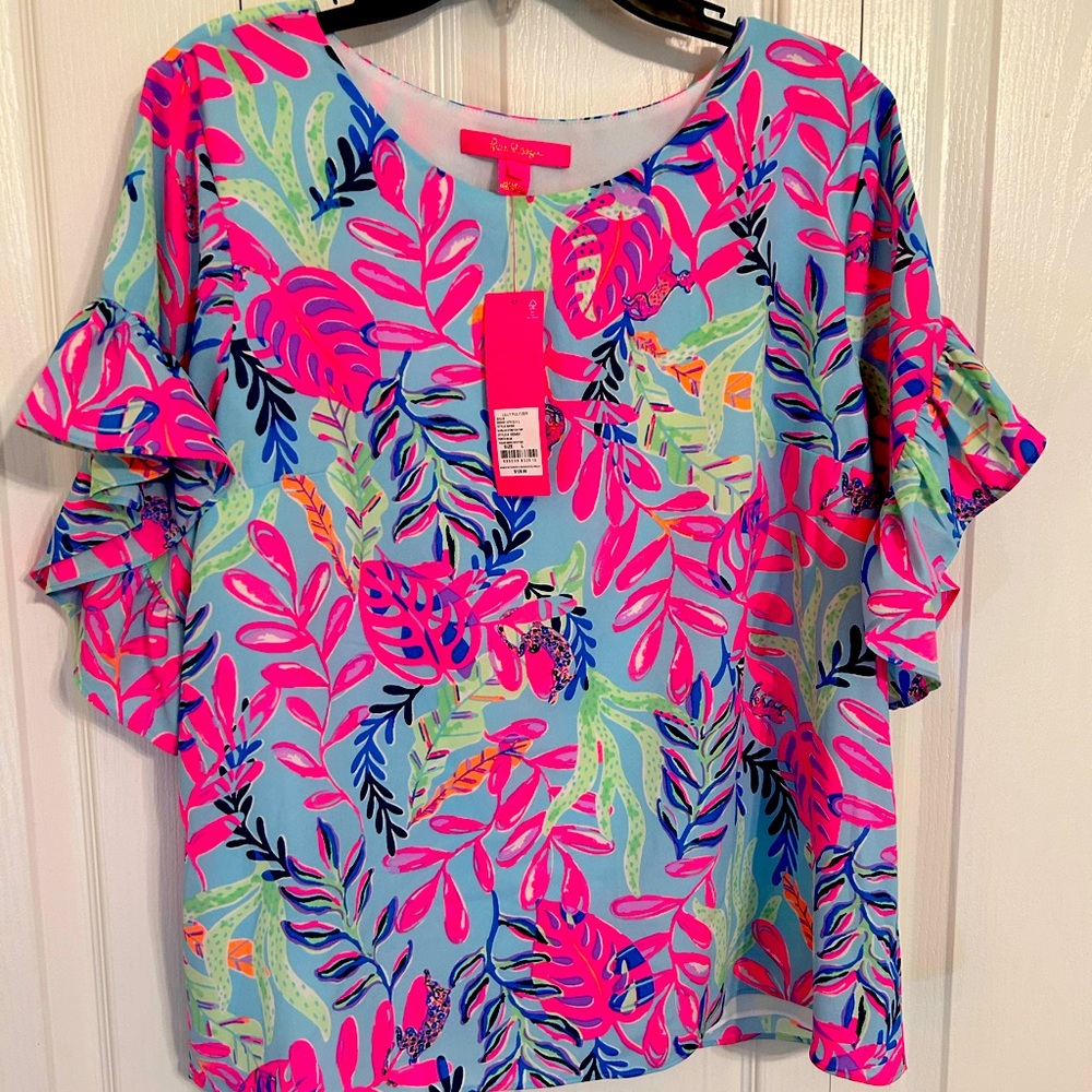 Lilly Pulitzer NWT Darlah Stretch Top size L